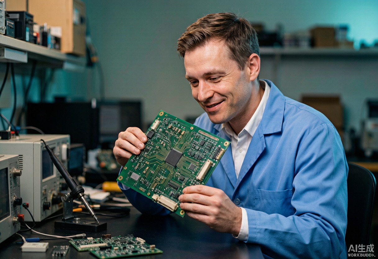 Engineer reviewing PCB manufacturing files